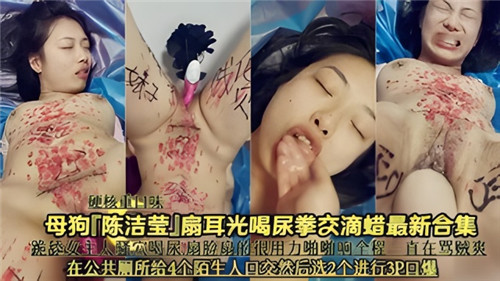 陈洁莹母狗调教实录：耳光灌尿拳交滴蜡极限凌辱
