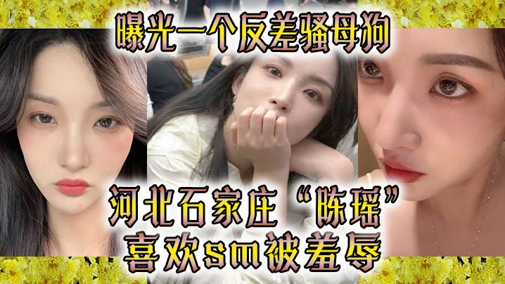 反差骚母狗河北石家庄陈瑶喜欢sm被羞辱