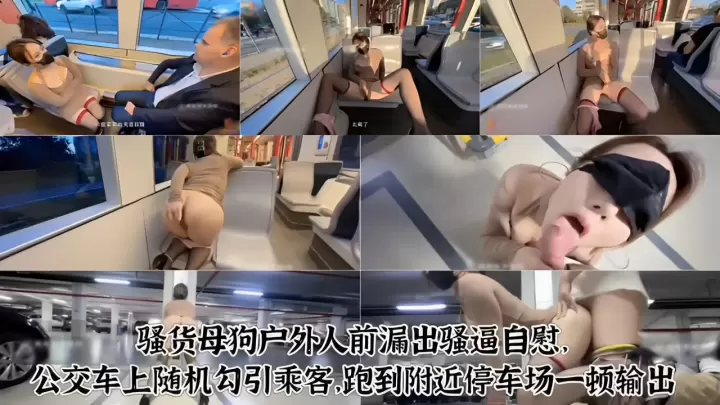 [无码] 骚货母狗户外露逼自慰 公交勾引乘客停车场狂干